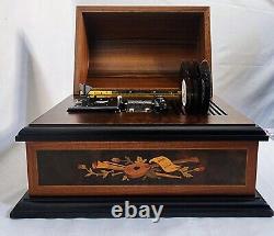 Reuge Music Treasure Chest 4-1/2 Disc Movement Music Box With Three Discs