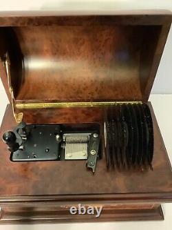 Reuge Music Treasure Chest- Disc Movement Music Box With Set of 10 Discs