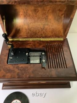 Reuge Music Treasure Chest- Disc Movement Music Box With Set of 10 Discs