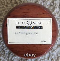 Reuge Music box and clock, sphere-shaped pot with Reuge movement 5922