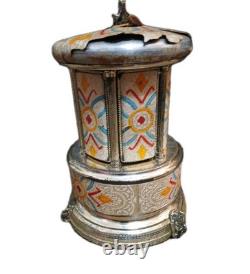 Reuge Music box carousel lipstick Swiss movement 50s/60s, Not Working & No Music Reuge Music box carousel lipstick Swiss movement 50s/60s, Not Working & No Music