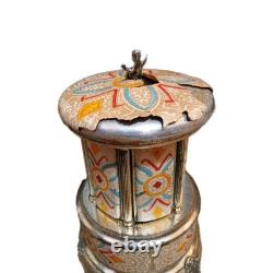 Reuge Music box carousel lipstick Swiss movement 50s/60s, Not Working & No Music Reuge Music box carousel lipstick Swiss movement 50s/60s, Not Working & No Music