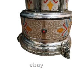 Reuge Music box carousel lipstick Swiss movement 50s/60s, Not Working & No Music Reuge Music box carousel lipstick Swiss movement 50s/60s, Not Working & No Music