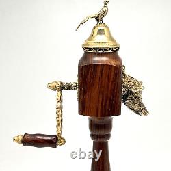 Reuge Musical Boar & Pheasant Pepper Grinder Doctor Zhivago Laras Theme 11in