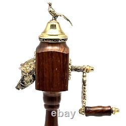 Reuge Musical Boar & Pheasant Pepper Grinder Doctor Zhivago Laras Theme 11in