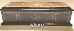 Reuge Outstanding Hand Inlayed Wood Interchangeable 5 Cylinder 50 Note Music Box