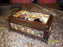 Reuge Rare Capodimonte 50 Note Music And Jewelry Box Very Nice