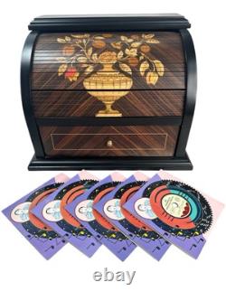 Reuge Rolltop Swiss Classic Music Box 30 Note w 5 Discs Excellent