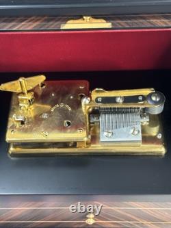 Reuge Rolltop Swiss Classic Music Box 30 Note w 5 Discs Excellent