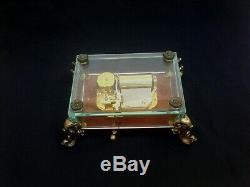 Reuge Romance 36 Note Crystal Glass Swiss Music Box -Plays Laura's Theme