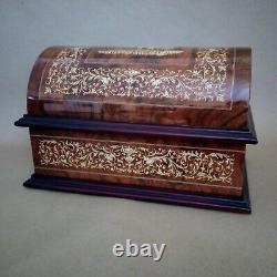 Reuge Romance Treasure Chest Music Box With 5 Discs. Rare Chariot Pattern