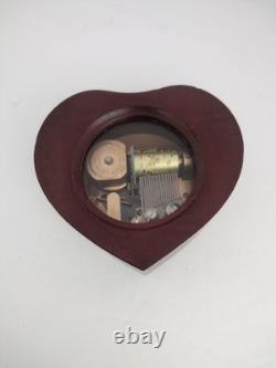 Reuge Romance heart-shaped wooden music box When I Fall In Love