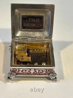 Reuge Royal Tunbridge Wells 1/12 Miniature Sterling Silver Music Box