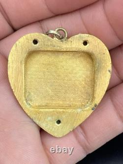 Reuge STE-CROIX-SWISS Yellow Gold Tone Heart Shape Vintage Musical Pendant