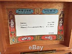 Reuge Saint-Croix Swiss 36 Note 3 Song Music Box -Gavotte, Serenade, Minuet 3/36
