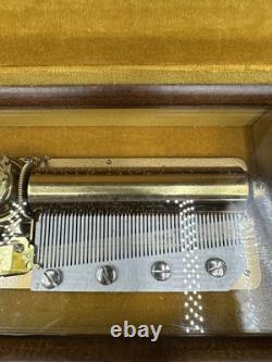 Reuge Sainte Croix CH 4/50 Tapestry Music Box 4 Songs Edelweiss WithKey 45072