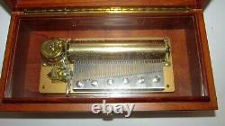 Reuge Sainte Croix Carillon Music Box 12 Tune 60 Note Italian Inlaid Wood Case