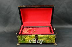 Reuge Sainte Croix Footed Music Box 5283 Switzerland CH4/50 Working Condition