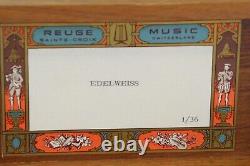 Reuge Sainte Croix Music Box Swiss Cylinder Music Box CH 1/36 Edelweiss