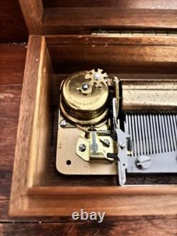 Reuge Sainte Croix Music Box Switzerland Ch 4/50 4 Songs Works Wonderfully