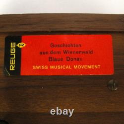 Reuge Sainte-Croix Swiss Movement Cylinder Music Box Strauss Blue Danube CH 2/36