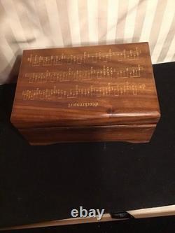 Reuge Sainte Croix Swiss-made Glockenspiel Wood Music Box Plays Music By Mozart