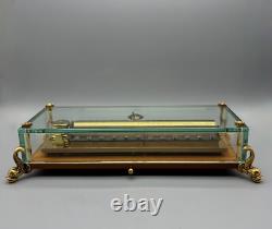 Reuge Sainte-Croix Switzerland 3 Tune 144 Note Music Box with Dolphin Feet MOZART