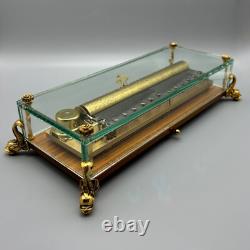 Reuge Sainte-Croix Switzerland 3 Tune 144 Note Music Box with Dolphin Feet MOZART