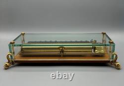 Reuge Sainte-Croix Switzerland 3 Tune 144 Note Music Box with Dolphin Feet MOZART