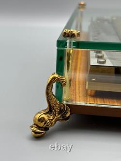 Reuge Sainte-Croix Switzerland 3 Tune 144 Note Music Box with Dolphin Feet MOZART