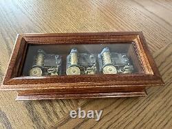 Reuge Sainte Croix Triple Cylinder Music Box 1960's EJB Switzerland 3 Tunes