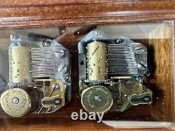 Reuge Sainte Croix Triple Cylinder Music Box 1960's EJB Switzerland 3 Tunes