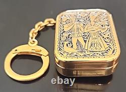 Reuge Sainte Croix Vintage Pocket Music Box Key Chain 1960-70s Switzerland
