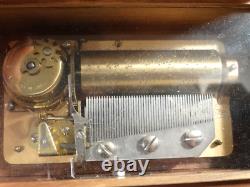 Reuge Sainte Croix Vintage Swiss 2/50 Music Box 2 Song Lara's Theme Edelweiss
