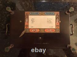 Reuge Sainte Crouch Switz Wood Music Box 45001 Ch4/50 Works! RARE with Key