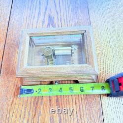 Reuge San Francisco Music Box Co Wood & Beveled Glass No. 1915 Swiss Made WORKS