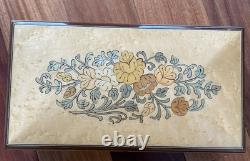 Reuge San Francisco Music Box Co Wood Laquer Memory Music Box withLocking Key