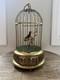 Reuge Singing Bird Cage Automaton Music Box Swiss Gold Vintage