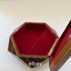 Reuge Sorrento Italy Inlaid Wood Music Box Lara's Theme Hexagon Large 9