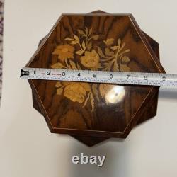 Reuge Sorrento Italy Inlaid Wood Music Box Lara's Theme Hexagon Large 9