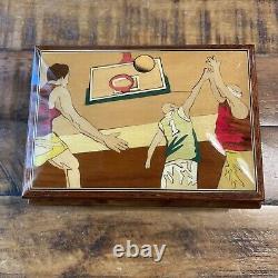 Reuge Sport Theme Basketball Jewelry Box Not A Music Box! Made In Italy MINT