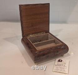 Reuge Square Musical Jewelry Box 30 Playing Speak Softly Love