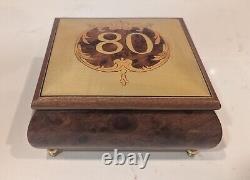 Reuge Square Musical Jewelry Box 80 Playing -Anniversary Waltz