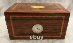Reuge St. Croix Carillon Inlay Walnut 60 Note Music Box with Clock Works SN 1956