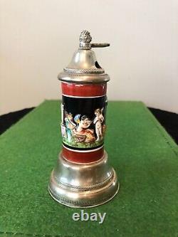 Reuge Ste Croix Capodimonte 800 Silver Pepper Mill / Music Box, Swiss