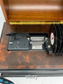 Reuge Swiss 72-Note Interchangeable Disc Music Box Roma Inlaid Walnut & Burl