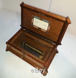 Reuge Swiss Cylinder Music Box 3 Air 72 Note Comb Beethoven (Watch Video)