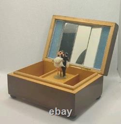 Reuge Swiss Dancing Couple Music Jewelry Box Strauss Emperor Waltz Automation