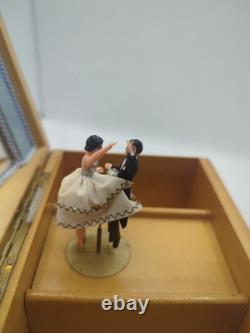 Reuge Swiss Dancing Couple Music Jewelry Box Strauss Emperor Waltz Automation