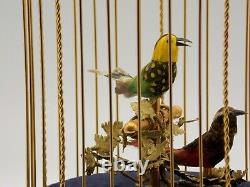 Reuge Swiss Handmade Sainte-Croix Singing Birds Cage Box Automaton Excellent